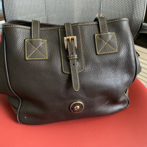 Dooney & Bourke Large Dark Brown Leather Bag - Picture 2 of 9